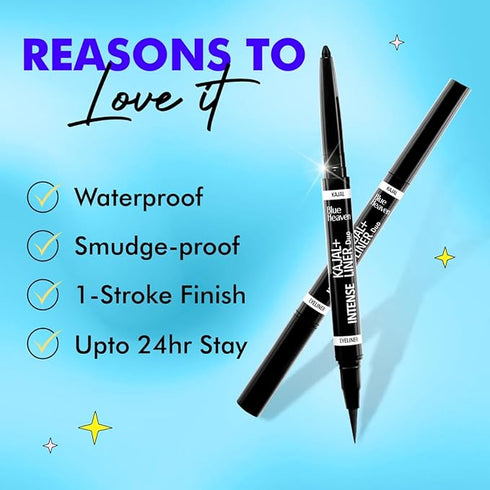 Blue Heaven Intense Kajal + Liner Duo Jet Black
