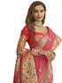 Vasthrlay Paithani Jacquard Unstitched Pink Saree