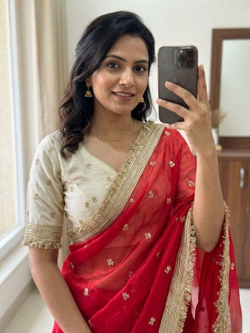 Vasthrlay Georgette Embroidery Saree