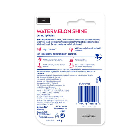 Nivea Lip Balm WaterMelon Shine