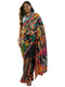 Vasthrlay Geometric Printed Unstitched Black Saree