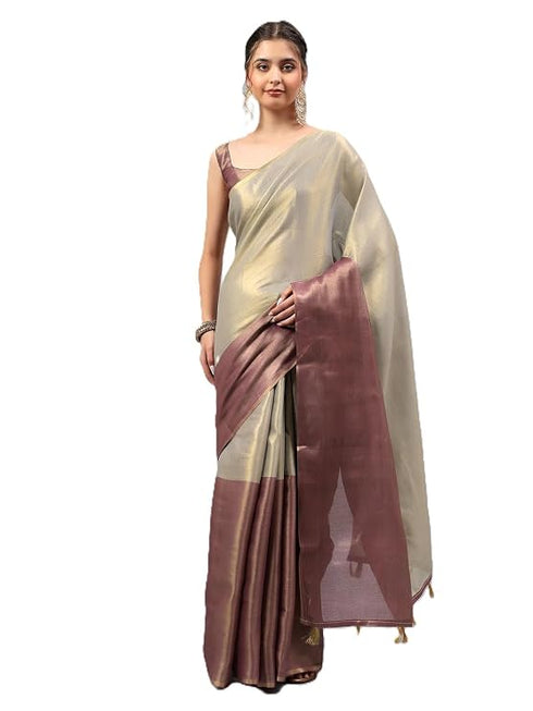 Vasthrlay Maroon Womens Ready To Wear One Minute Polyester Erode Zari Saree
