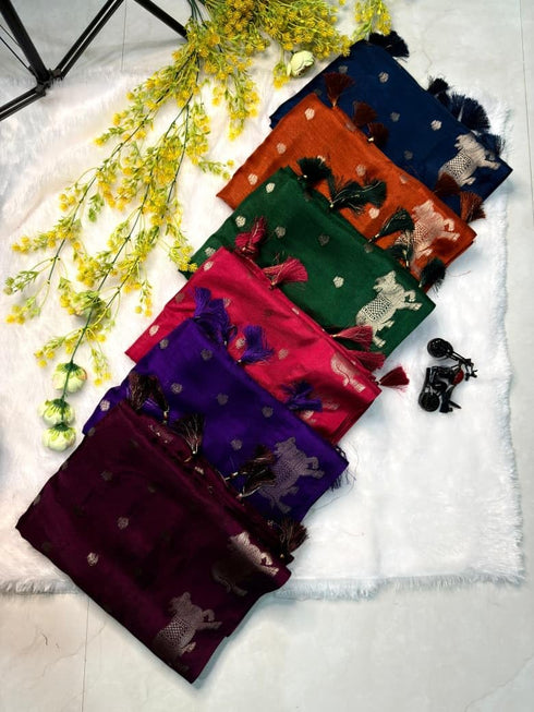 Vasthrlay Tussar Bandhani
