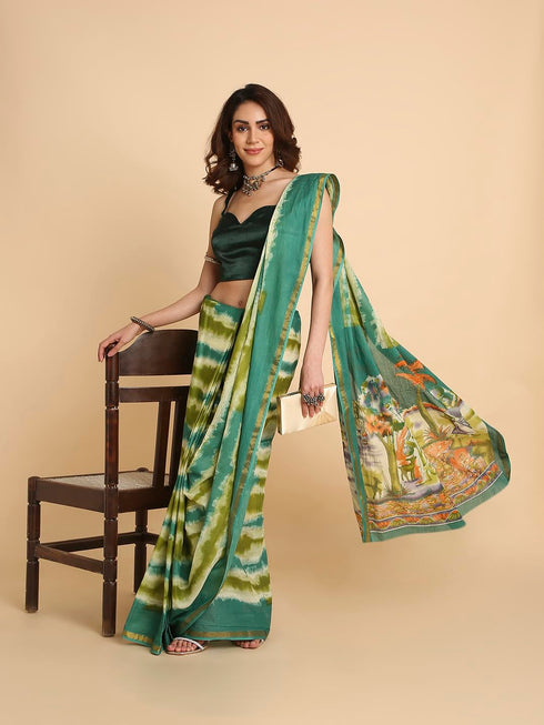 Vasthrlay Lightweight Breathable Traditional Printed Saree