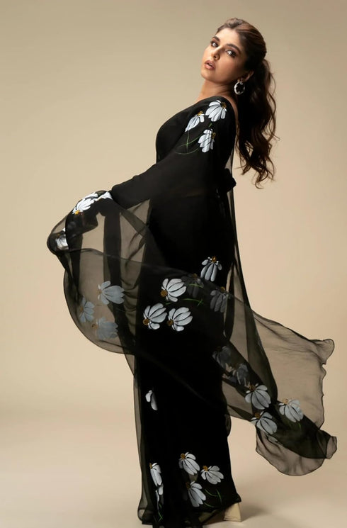 Vasthrlay Designer Linen Floral Blouse
