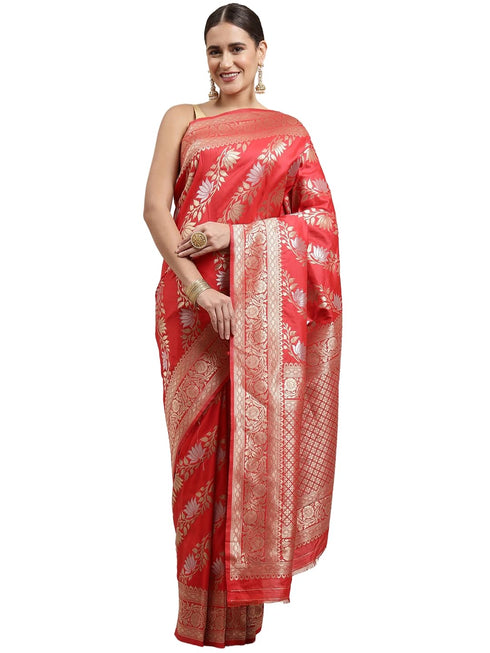Vasthrlay Silver Banarasi Saree