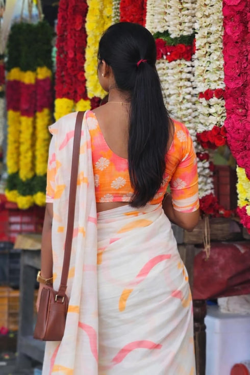 Vasthrlay Elegant Multicolor Abstract Lightweight
