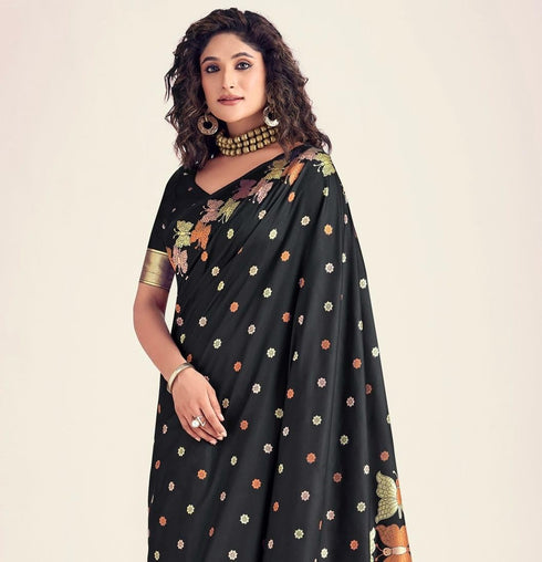 Vasthrlay Purple Kanjivaram Saree