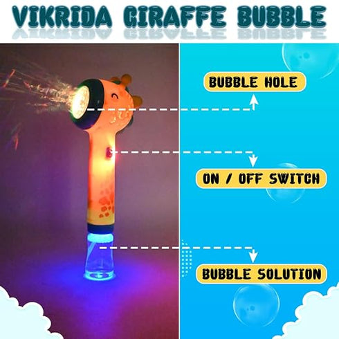 Giraffe Bubble Stick With Led Lights