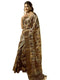 Vasthrlay Earthy Grey Abstract Print Polyester Saree With Zari Border And Unstitched Blouse Piece