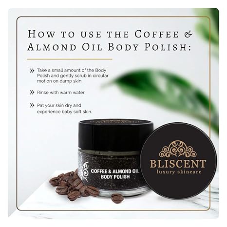 BLISCENT Coffee & Almond Oil Body Polish Scrub