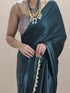 Vasthrlay Pleated Designer Tassels Blackish Ethnic Wear