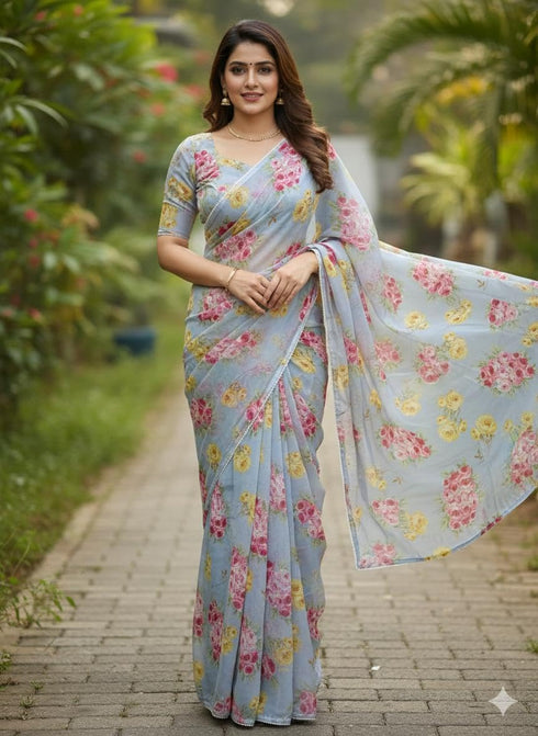 Vasthrlay Georgette Unstitched Lightweight Lightrama