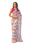 Vasthrlay Chiffon Blouse Maroon Saree