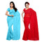 Vasthrlay Georgette Unstitched Red Free Ethnic Wear