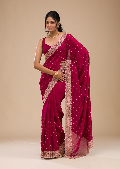 Vasthrlay Georgette Embroidered Az Ys Antya Ethnic Wear