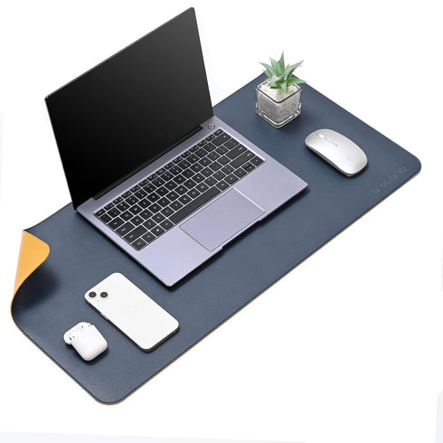 AROPANA Vegan Leather Desk Mat 70x35cm | Reversible Dual-Sided Waterproof Mouse Pad & Desk Protector
