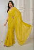 vasthrlayMustard Georgette Pleated Unstiched Ethnic Wear