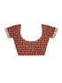 Vasthrlay Bandhani Printed Chiffon Maroon, Multi Saree With Unstitched Blouse Piece