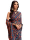 Vasthrlay Sequins Embroidery Orange Saree