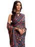 Vasthrlay Sequins Embroidery Orange Saree
