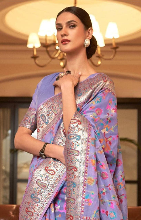 Vasthrlay Kanjivaram Handloom Kashmiri Ethnic Wear