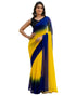 Vasthrlay Womens Georgette Unstitched Yellow Saree