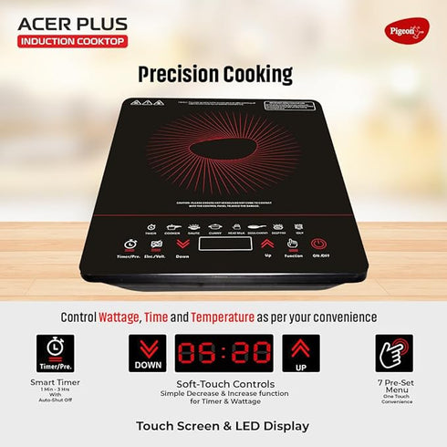 Pigeon By Stovekraft 14429 Acer Plus 1800 Watt Induction Cooktop