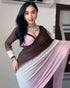 Vasthrlay Pink Georgette Printed Unstitched Saree