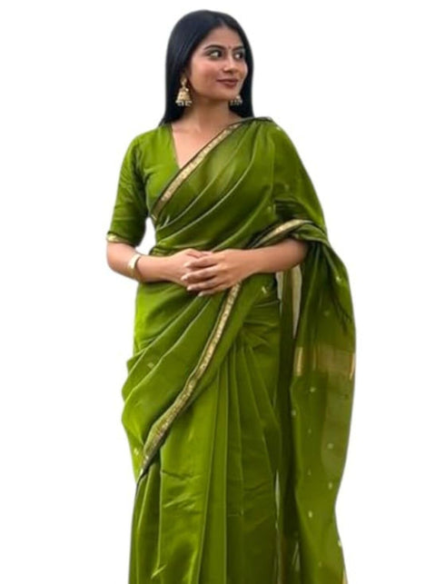 Vasthrlay Banarasi Unstitched Saree