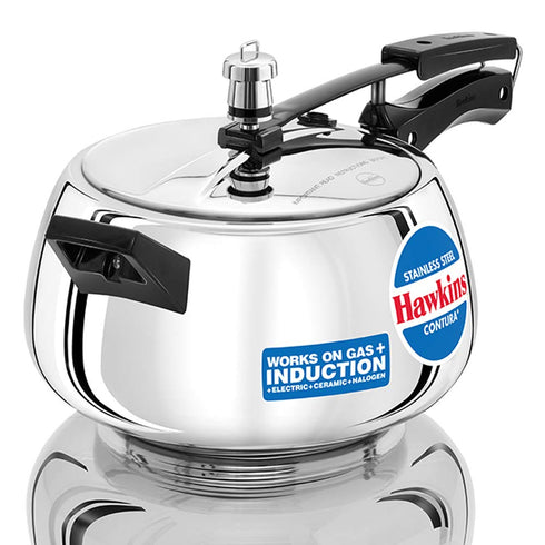 Hawkins Contura Pressure Cooker | Stainless Steel Inner Lid Cooker