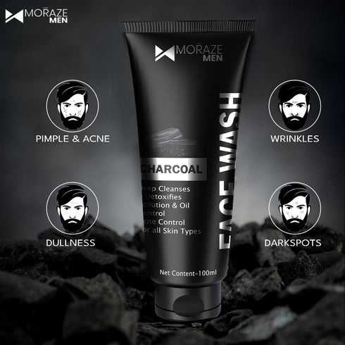 Moraze Cosmetics Men Activated Charcoal Face Wash