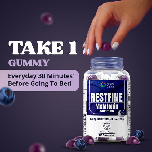 Healing Pharma RESTFINE Melatonin Gummies