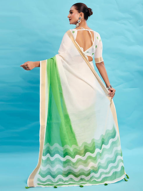 Vasthrlay Printed Unstitched Blouse Ethnic Wear