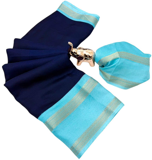 Vasthrlay Silk Saree Dark Blue