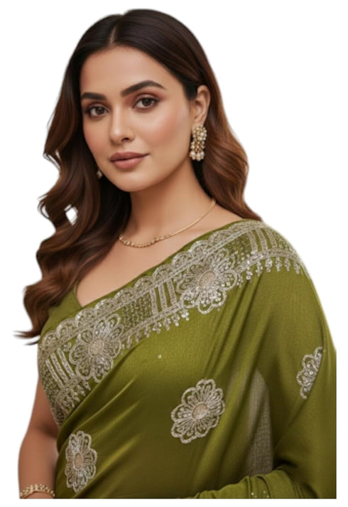 Vasthrlay Chiffon Traditional Ethinic Az Ys Vanshika Ethnic Wear
