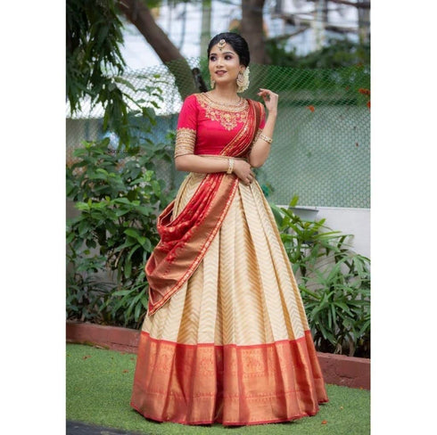Vasthrlay Traditional Unstitched Kanjivaram Kanchipuram