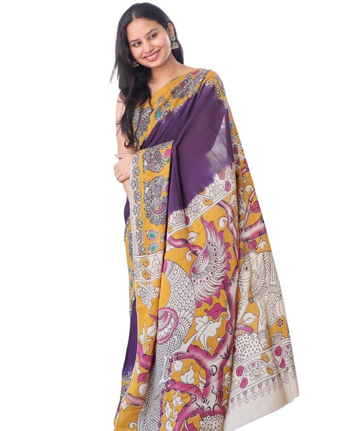 Vasthrlay Kalamkari Contrast Lightweight Unstitched