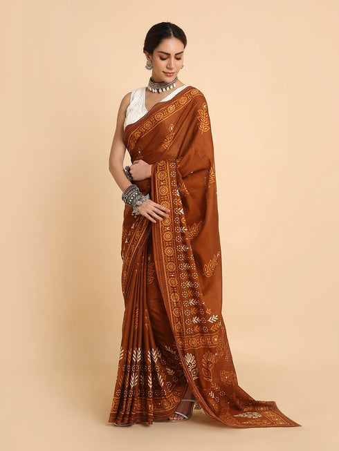 Vasthrlay Lightweight Breathable Traditional Printed Saree
