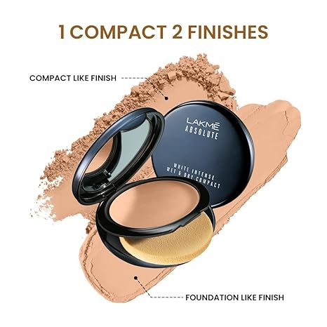 Lakme Absolute White Intense Wet and Dry Compact | Golden Light