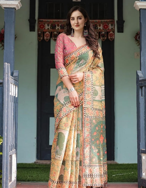 Vasthrlay Multicolor Floral Designer Unstitched