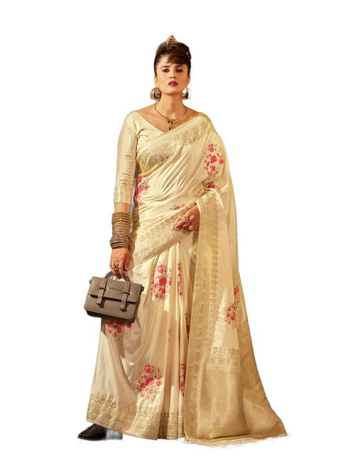 Vasthrlay Banarasi Unstitched Saree