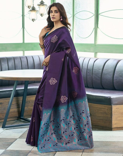 Vasthrlay Banarasi Unstitched Saree