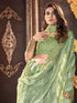 Vasthrlay Georgette Embroidery Unstitched Red Saree