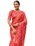 Vasthrlay Bandhani Printed Unstitched Peach Saree