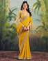 Vasthrlay Georgette Embroidery Unstitched Green Saree