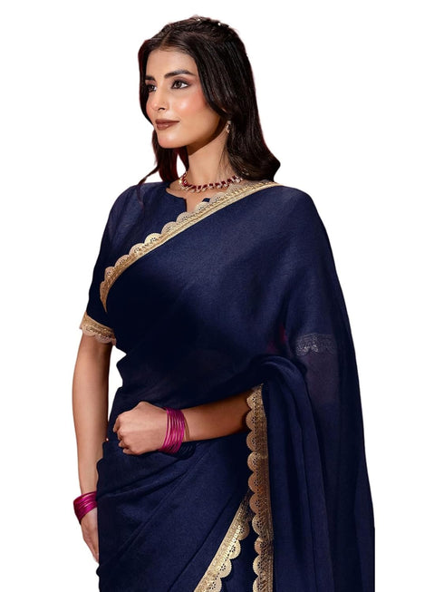 Vasthrlay Blouse Rust Saree