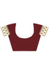 Vasthrlay Maroon Woven Kanjivaram Blend Saree