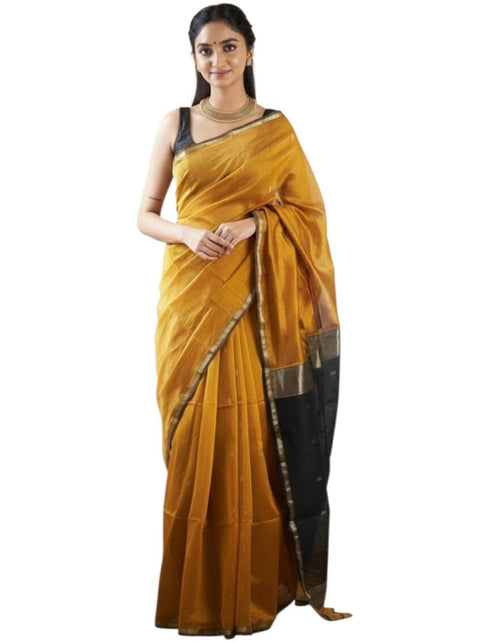 Vasthrlay Banarasi Unstitched Saree