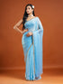 Vasthrlay Red Embroidery Unstitched Saree